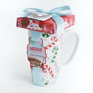16 oz Holiday Stoneware Latte Mug Gift with .85 oz Nestle Cocoa